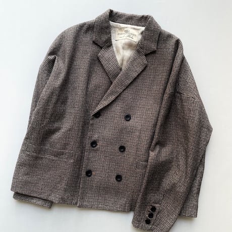 nest Robe ウールコットン ガンクラブチェックジャケット
