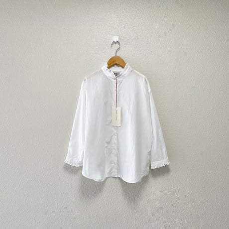 販売継続品 / STAMP AND DIARY 100/1ブロード フリルカラーブラウス