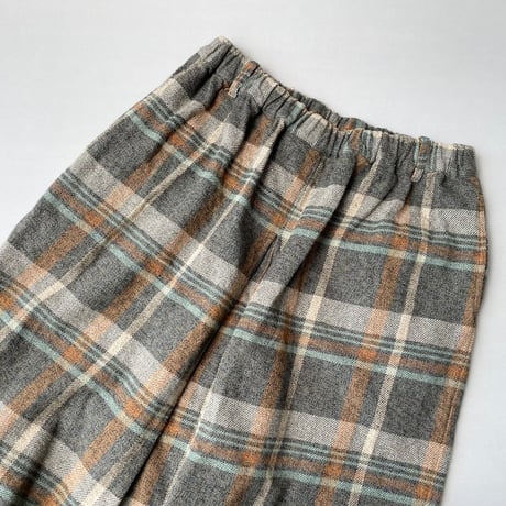 2023AW / nest Robe コットンヘビーツイル チェックキュロットパンツ