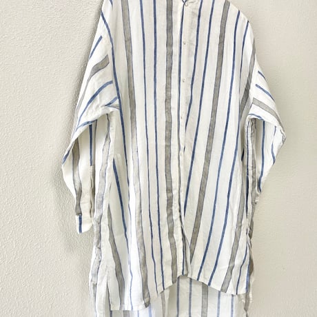 2023SS / nest Robe リネンマルチストライプシャツ