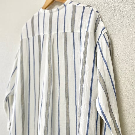2023SS / nest Robe リネンマルチストライプシャツ