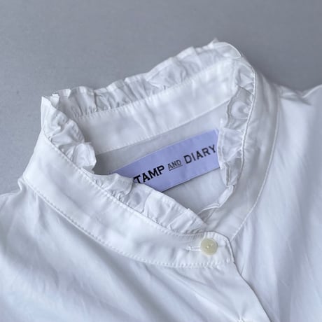 販売継続品 / STAMP AND DIARY 100/1ブロード フリルカラーブラウス