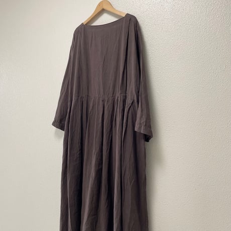 nest Robe リネンボートネック ウエストタックワンピース