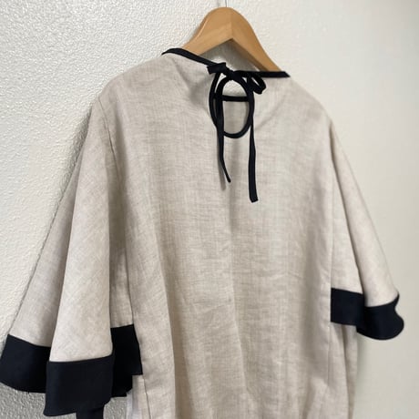ito fukuoka volume sleeve linen tops
