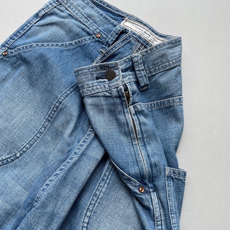 販売継続品 / GRANDMA MAMA DAUGHTER ライトデニムサイドジップテーパードパンツ 【VINTAGE WASH】