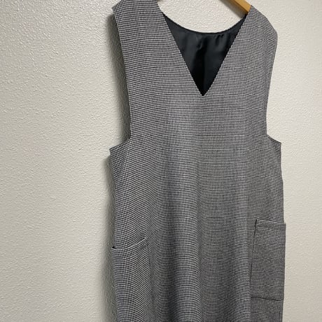STAMP AND DIARY ウールチドリ Aライン ノースリーブワンピース