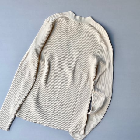 タグ付き未使用品 / IENA イタリアシCOリブVネックプルオーバー 【アイボリー】
