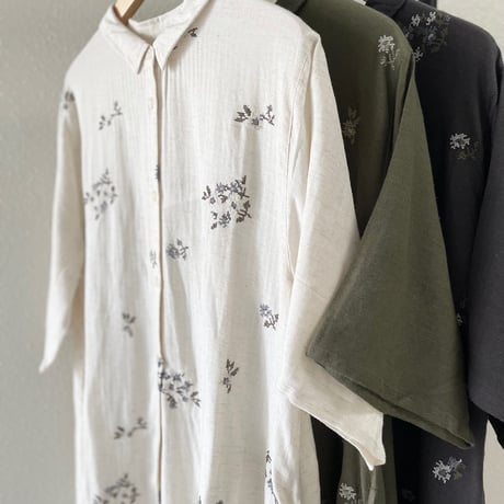 【3色展開】select 花刺刺繍入りジャカードワンピース
