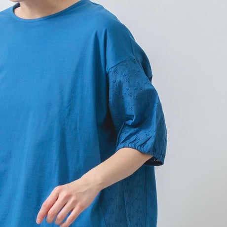 【4色展開】select 天竺×刺繍切替プルオーバー