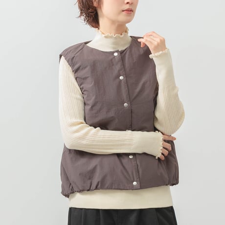 【3色展開】ナイロンワッシャー軽量中綿ベスト