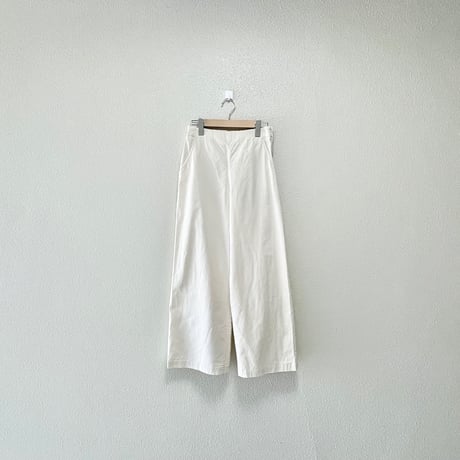 IENA コットンリネンオックスワイドパンツ