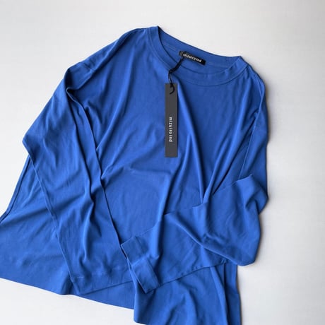 タグ付き未使用品 / mizuiro ind ガーゼ ワイドシアーTシャツ【ブルー】