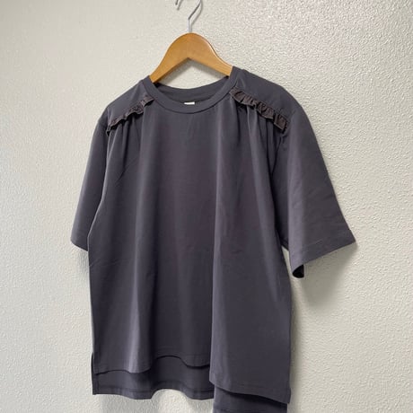 【4色展開】select 肩フリルデザインカットソー