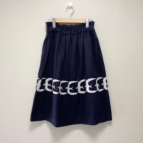 mina perhonen laundry go!  コットンリネン刺繍スカート