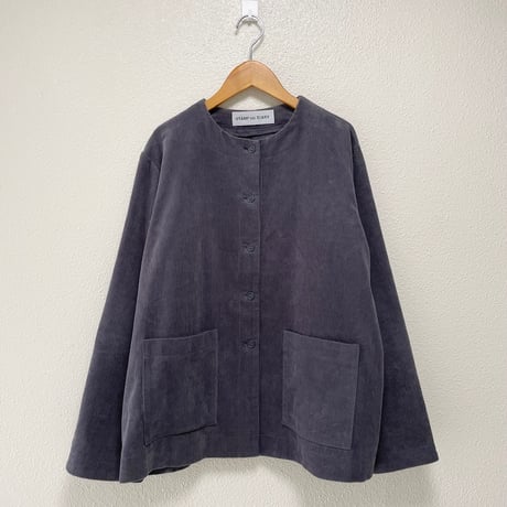 STAMP AND DIARY コットンコーデュロイ ノーカラージャケット