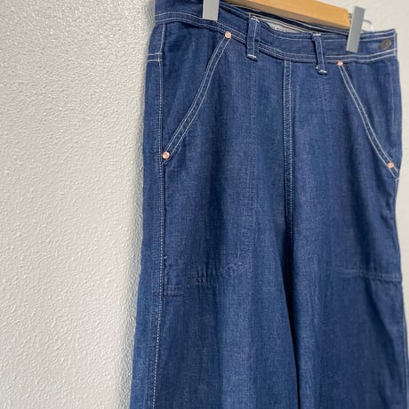 販売継続品 / GRANDMA MAMA DAUGHTER ライトデニムサイドジップテーパードパンツ 【ONE WASH】