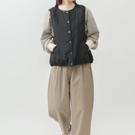 【3色展開】ナイロンワッシャー軽量中綿ベスト