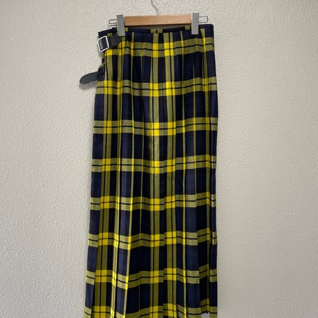 タグ付き未使用品 / O'NEIL of DUBLIN ウーステッドウール ロングキルトスカート