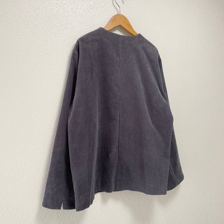 STAMP AND DIARY コットンコーデュロイ ノーカラージャケット
