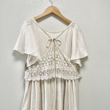 タグ付き未使用品 / ADIEU TRISTESSE レースビスチェ リネンワンピース