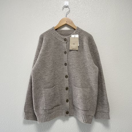 タグ付き未使用品 / nest Robe ニュージーランドウールワッフルニットカーディガン