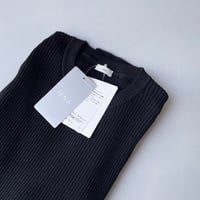 タグ付き未使用品 / IENA 3×3リブ クルーネックPO:Re 【ブラック】