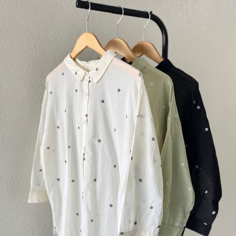 【3色展開】select ドット柄コットンチュニック