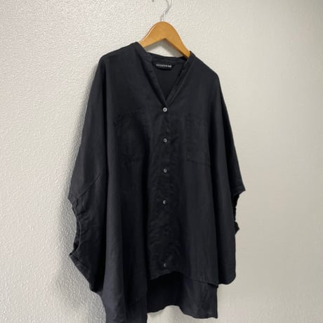 2025SS / mizuiro ind リネンスタンドカラーコクーンシャツ