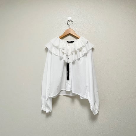 タグ付き未使用品 / 人気完売品 mizuiro ind ダブルフリルカラーシャツ
