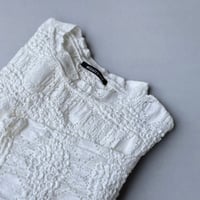 2024AW / 人気完売品 mizuiro ind シアーパターン ニッティング クルーネック ロング Tシャツ