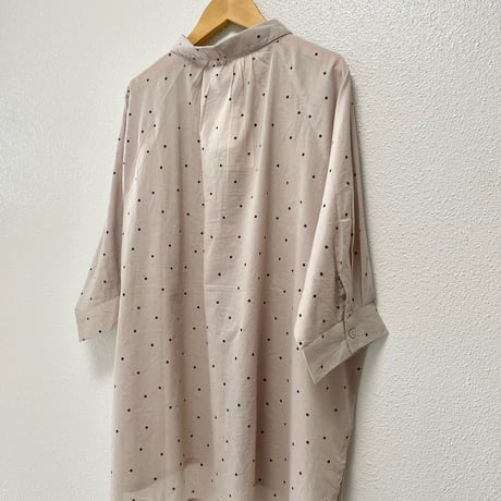 【2色展開】select コットンボイルドット前開きチュニック