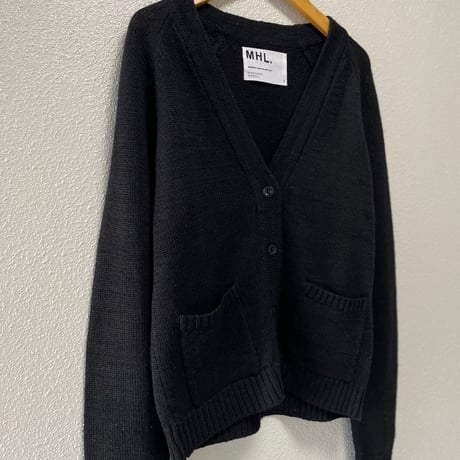 MHL. リネンウール Vネックカーディガン