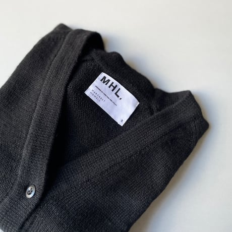 MHL. リネンウール Vネックカーディガン