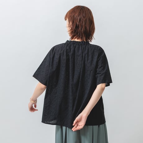 【4色展開】select 衿フリルギャザーブラウス