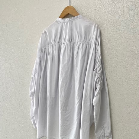販売継続品 / mizuiro ind  バックギャザーワイドシャツ