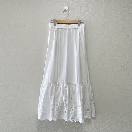 Spick & Span コットンエンブロイダリースカート