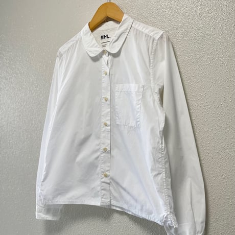 MHL. コットンラウンドカラーブラウス