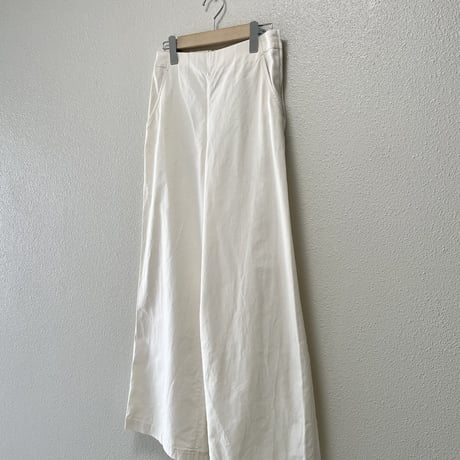 IENA コットンリネンオックスワイドパンツ