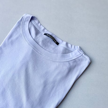 mizuiro ind ガーゼ ワイドシアーTシャツ【ライトブルー】
