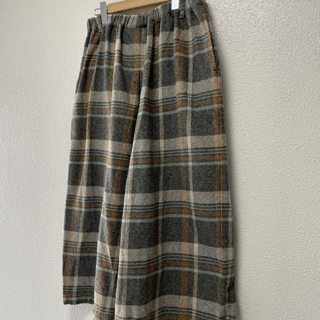 2023AW / nest Robe コットンヘビーツイル チェックキュロットパンツ