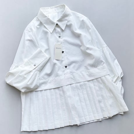 タグ付き未使用品/ 2025 / NOLLEY'S ウォッシャブル切替プリーツブラウス