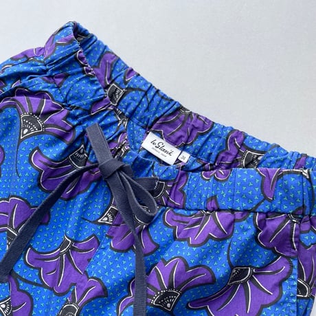 LE GLAZIK ドローストリングパンツ 【ブルー size34】