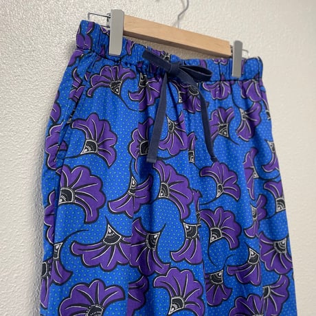 LE GLAZIK ドローストリングパンツ 【ブルー size34】