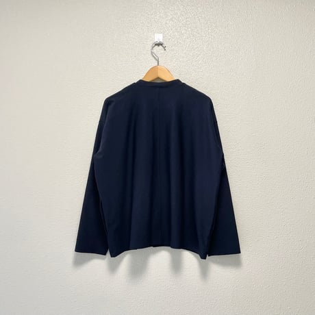 2023AW / grin ハーフトリコットスナップジャケット【ネイビー】