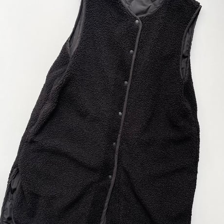 2024AW / タグ付き未使用品 MidiUmi  キルティングリバーシブルベスト【ブラック】