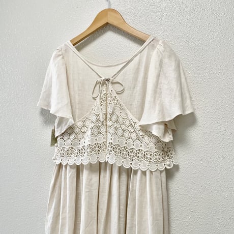 タグ付き未使用品 / ADIEU TRISTESSE レースビスチェ リネンワンピース