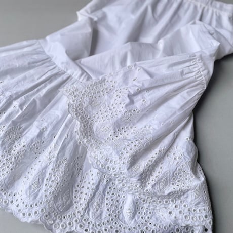 Spick & Span コットンエンブロイダリースカート