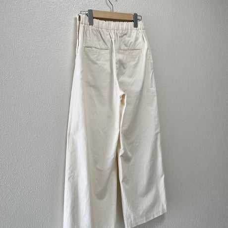 IENA コットンリネンオックスワイドパンツ