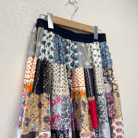 人気即完売品 / 希少品 タグ付き未使用品 / 2023SS nest Robe パッチワークASSORTスカート