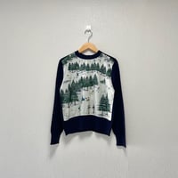 希少品 / OLDMAN'S TAILOR R&D.M.Co- WEEKEND HILL 異素材切替ニットプルオーバー（Navy）